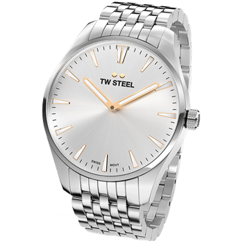 Ace Aternus 38 mm Mat sølv Swiss multifuntions quarts med chrono Herre ur fra TW Steel